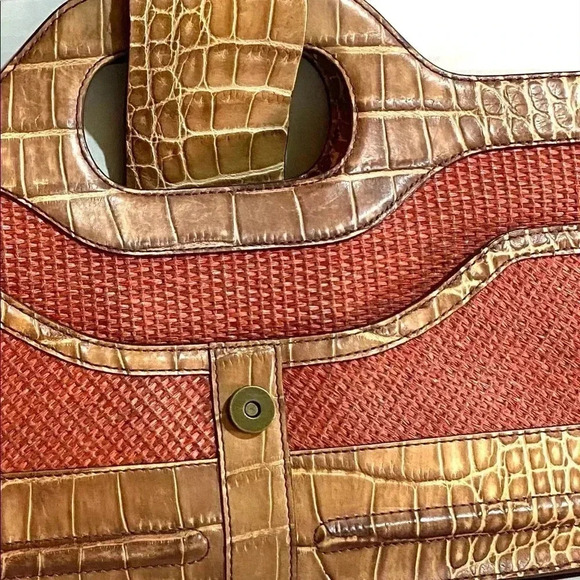 Tre vero print straw croc cellulose bag - Picture 5 of 14